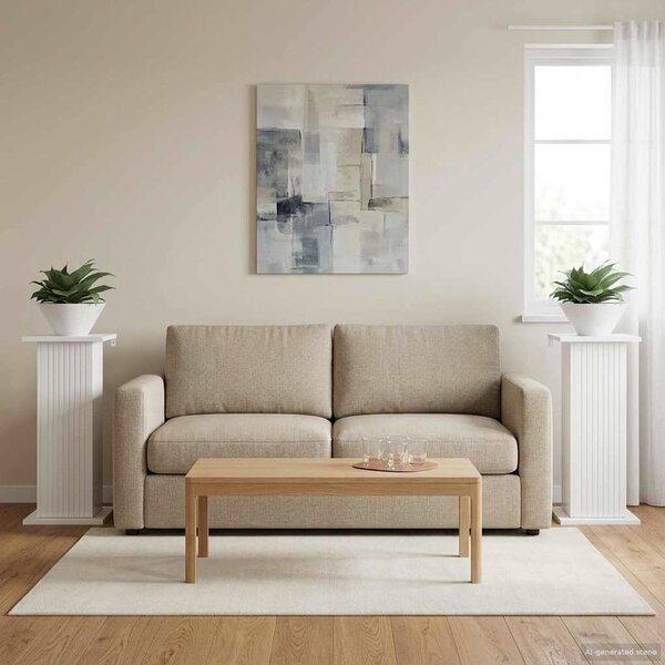 Stojak na rośliny 2 pcs Biały wysoki połysk 30,5 x 30 x 60,5 cm