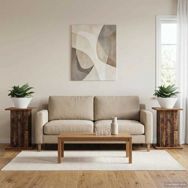 Stojak na rośliny 2 pcs Stare drewno 30,5 x 30 x 43 cm