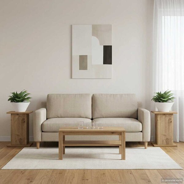 Stojak na rośliny 2 pcs Dąb artisan 30,5 x 30 x 43 cm