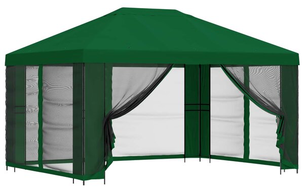 Altana ogrodowa ze ścianami bocznymi 4 × 3 m zielony