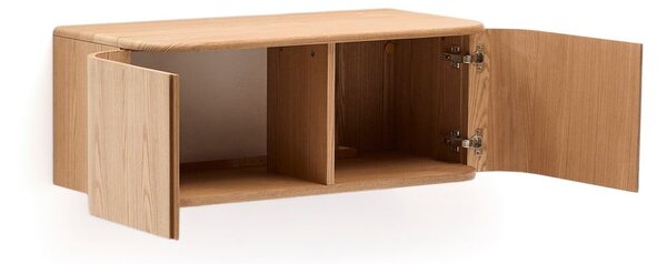 Wisząca szafka pod umywalkę w dekorze jesionu w naturalnym kolorze 90x35 cm Salaya – Kave Home