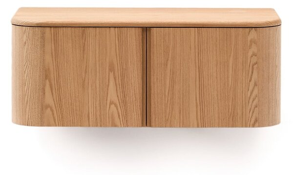 Wisząca szafka pod umywalkę w dekorze jesionu w naturalnym kolorze 90x35 cm Salaya – Kave Home
