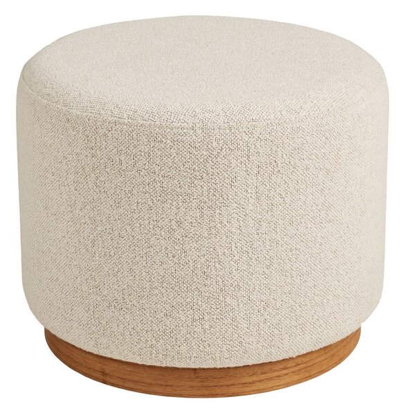 Beżowy puf z materiału bouclé Daisy – House Nordic