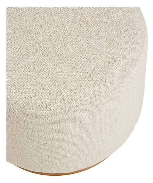 Beżowy puf z materiału bouclé Daisy – House Nordic