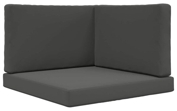 Poduszka do sofy na zewnątrz 3 pcs Antracyt Poliester