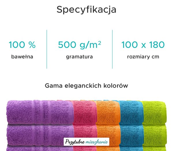 Ręcznik kąpielowy Comfort Maxi 100x180 cm purpurowy, 100% bawełna