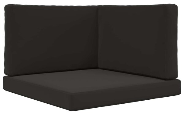 Poduszka do sofy na zewnątrz 3 pcs Czarny Poliester