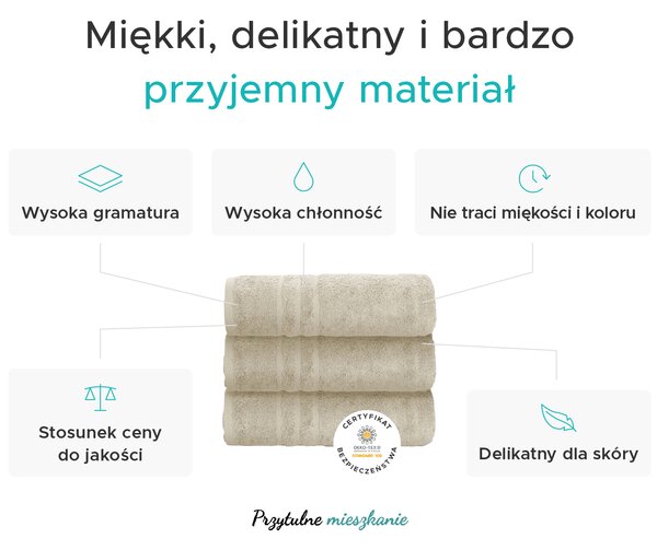 Ręcznik kąpielowy Comfort Maxi 100x200 cm kremowy, 100% bawełna