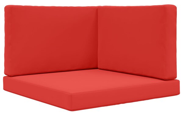 Poduszka do sofy na zewnątrz 3 pcs Czerwony Poliester