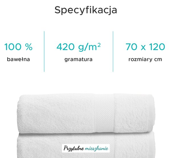 Ręcznik kąpielowy żółty DONNA 70x130 cm, 100% bawełna