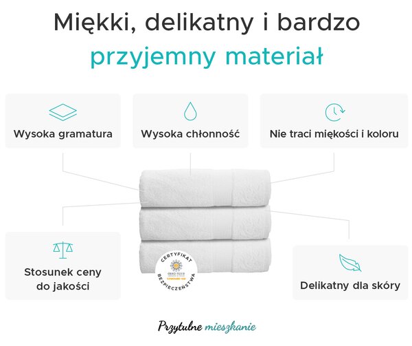 Ręcznik kąpielowy żółty DONNA 70x130 cm, 100% bawełna