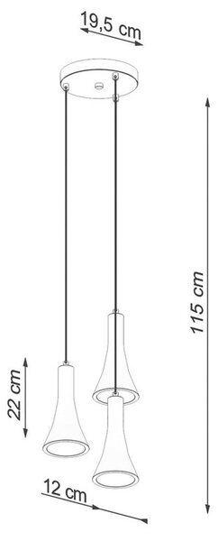 Loftowa lampa wisząca betonowa - 2X A399 A8-Z09