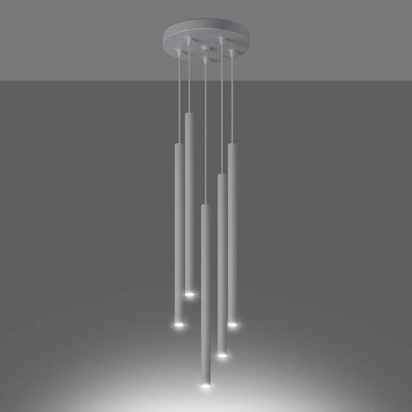 Biała nowoczesna lampa wisząca sople - 3X A382 M3-H27
