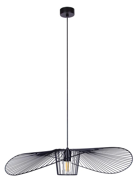 Designerska lampa wisząca Kapelusz - S - czarny klosz