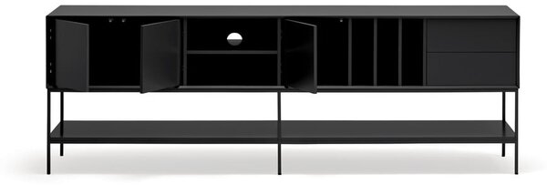 Czarna szafka pod TV 220x74x45 cm Platt – Teulat