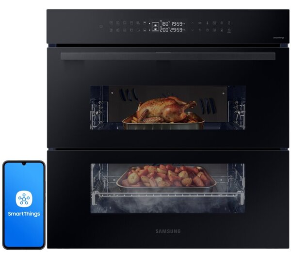Piekarnik SAMSUNG NV7B4345VAK U2 Dual Cook Flex Elektryczny parowy Czarny A+