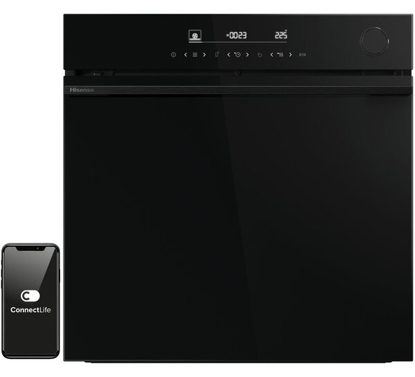 Piekarnik HISENSE BSA6634PBG8 Elektryczny parowy Czarny A+ ConnectLife, Termosonda, Pyroliza