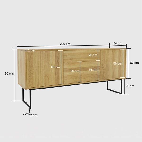 Komoda drewniana Young Loft Long