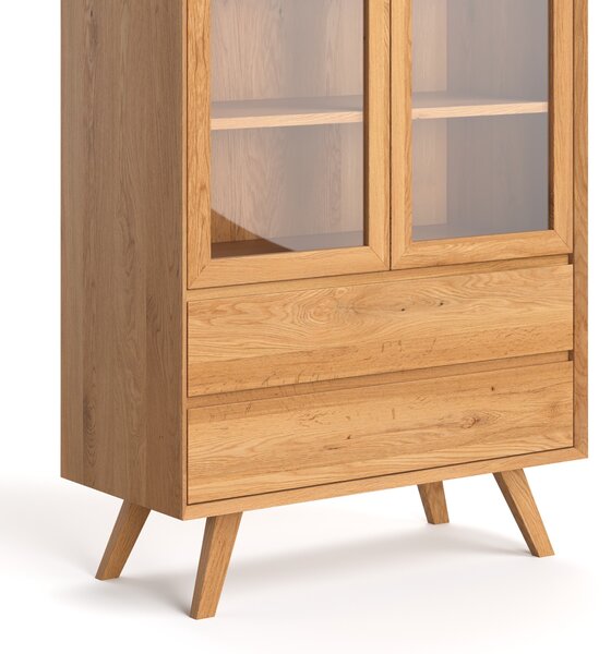 Witryna drewniana Quatro Buk 100 cm