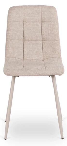Zestaw Stół Prostokątny Rozkładany CLARK 120-160 cm Orzech/Kaszmir i 4 Krzesła SAL Beżowe