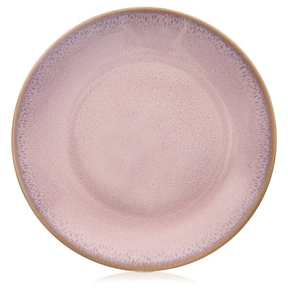 Talerz deserowy ceramiczny różowy GLAZE 20,5 cm