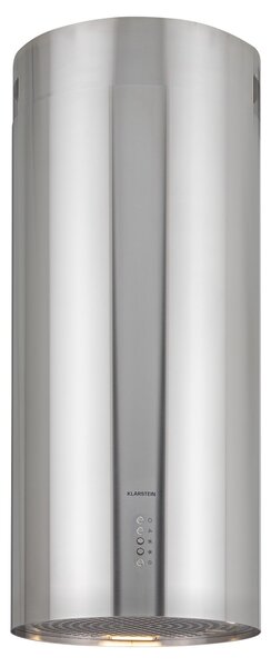 Klarstein Bolea, okap kuchenny wyspowy, Ø 38 cm, wyciąg/pochłaniacz, 600 m³/h, LED, filtr węglowy