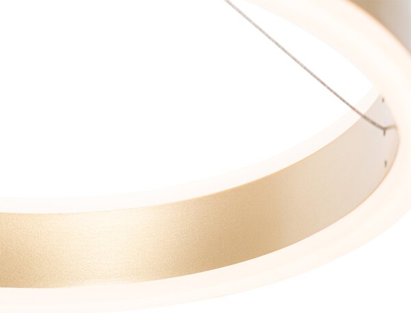 Lampa wisząca mosiężna 30 cm z LED 3-stopniowy ściemniacz - Lyani