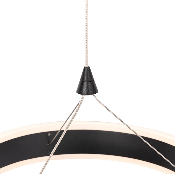 Lampa wisząca czarna okrągła w komplecie z LED 3-stopniowy ściemniacz 3-światła - Lyani
