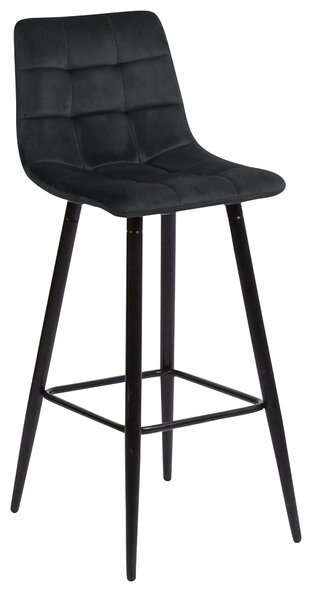 Hoker, krzesło barowe TORE velvet czarny