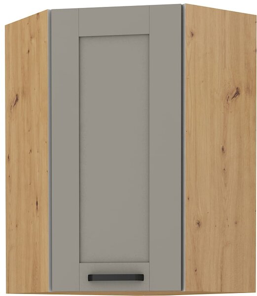 Szafka kuchenna wisząca górna narożna LUNA 58x58 GN-90 1F Gliniasty Szary/Dąb Artisan