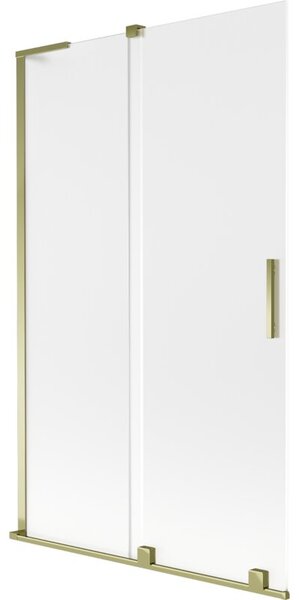 Mexen Velar L parawan nawannowy 2-skrzydłowy rozsuwany 110 x 150 cm, szron, złoty - 896-110-003-31-50