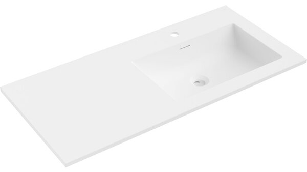 Mexen Otis umywalka wpuszczana w blat prawa 101 x 46,5 cm, biała mat - 25181001P