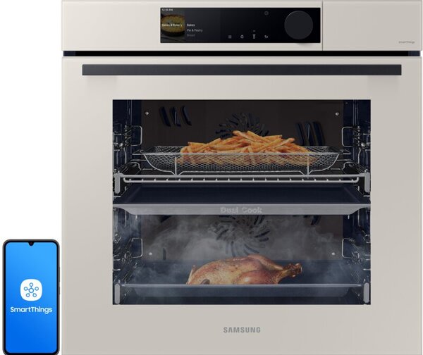 Piekarnik SAMSUNG BESPOKE NV7B6665IAA U2 Dual Cook Elektryczny parowy Satynowy beÅ¼ A+