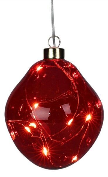 Bombka CHRISTMAS DECORATION Kropla 10 cm Czerwony