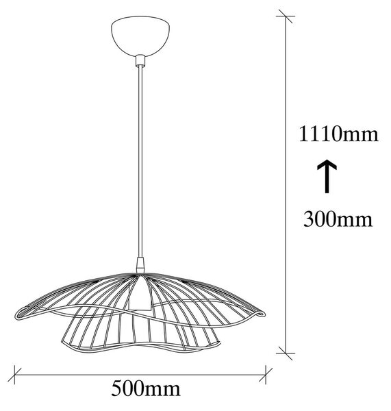 Lampa wisząca w kolorze złota ø 50 cm Farac – Opviq lights