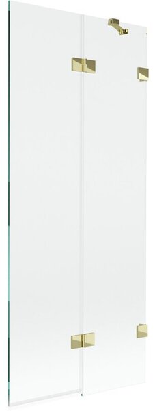 Mexen Lunar parawan nawannowy 2-skrzydłowy prawy 80 x 150 cm, transparent, złoty - 897-080-100-50-00-P