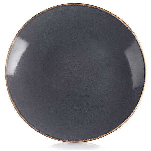 Talerz obiadowy płytki ceramiczny szary GLAZE 27 cm