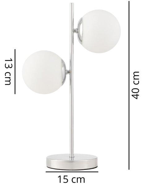 NOWOCZESNA LAMPA BIURKOWA CHROMOWANA TESO W2
