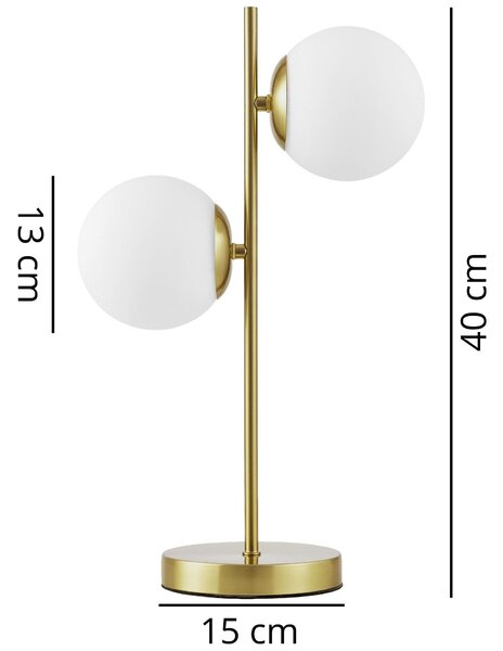 NOWOCZESNA LAMPA BIURKOWA SZCZOTKOWANE ZŁOTO TESO W2