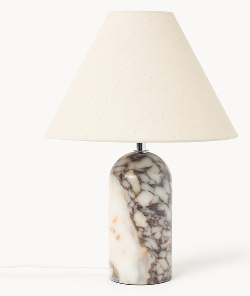 Lampa stołowa z podstawą z marmuru Calacatta Viola Gia