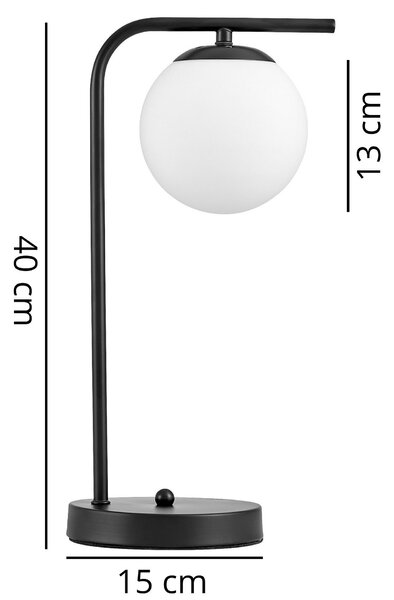 NOWOCZESNA LAMPA BIURKOWA CZARNA TESO W1