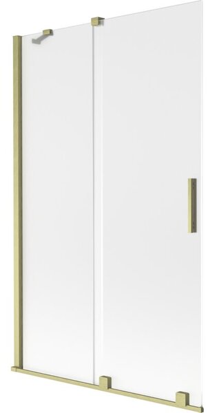 Mexen Velar parawan nawannowy 2-skrzydłowy rozsuwany 110 x 150 cm, szron, złoty szczotkowany - 896-110-000-31-55