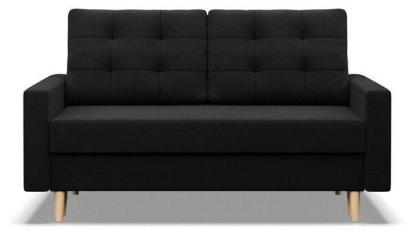Sofa rozkÅadana, MILO, Mikrofaza, 152x92x92 cm, czarny | TYLETEGOTU