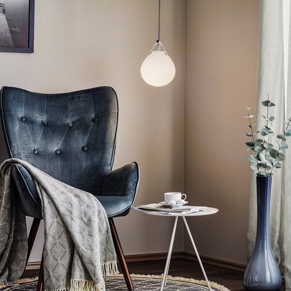 Lampa Wisząca Louis Poulsen, Moser, ściemnialny, biały, salon, szkło, design