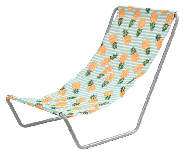 Zestaw 2 szt. składanych leżaków plażowych SAND PINEAPPLE, kolorowe