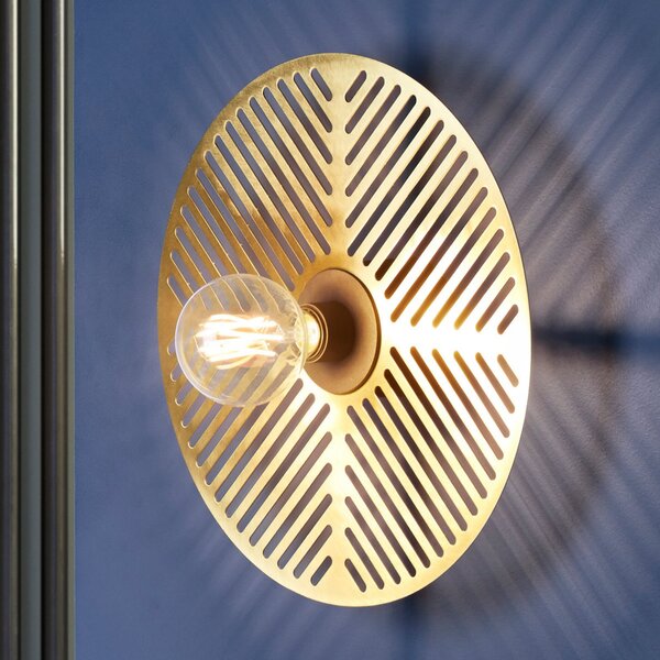 Lampa Ścienna MARKET SET, Waterlily, ściemnialny, złoty | mosiężny, salon, metal, design