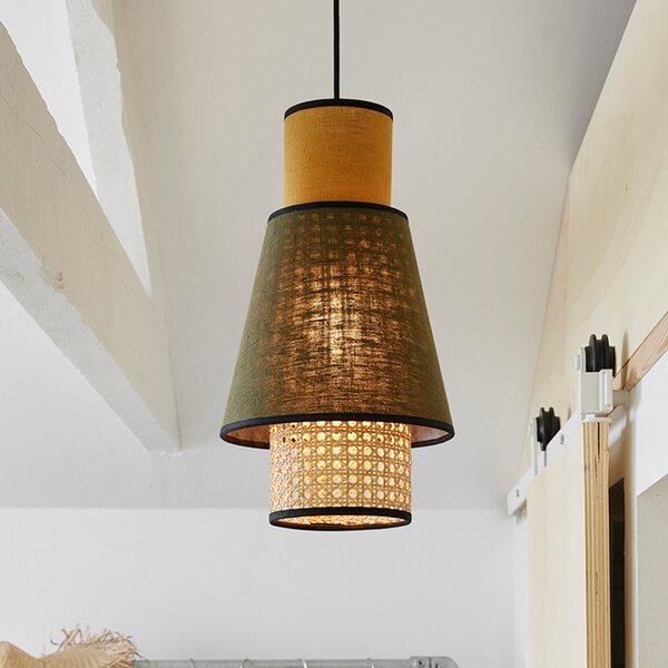 Lampa Wisząca MARKET SET, Singapour XS, ściemnialny, zielony, salon, tkanina | tekstylia, design