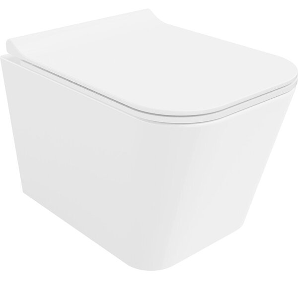 Mexen Teo miska wc Rimless z deską wolnoopadającą slim, duroplast, biała połysk - 30850700