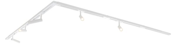 Nowoczesny system szynowy z 5 reflektorami biały 1-fazowy GU10 35mm - Iconic Jeana Luxe