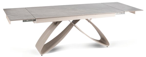 Stół Rozkładany Prostokątny LUIGI 160-240 cm Ceramiczny Szary Marmur/Kaszmir do Jadalni Nowoczesny
